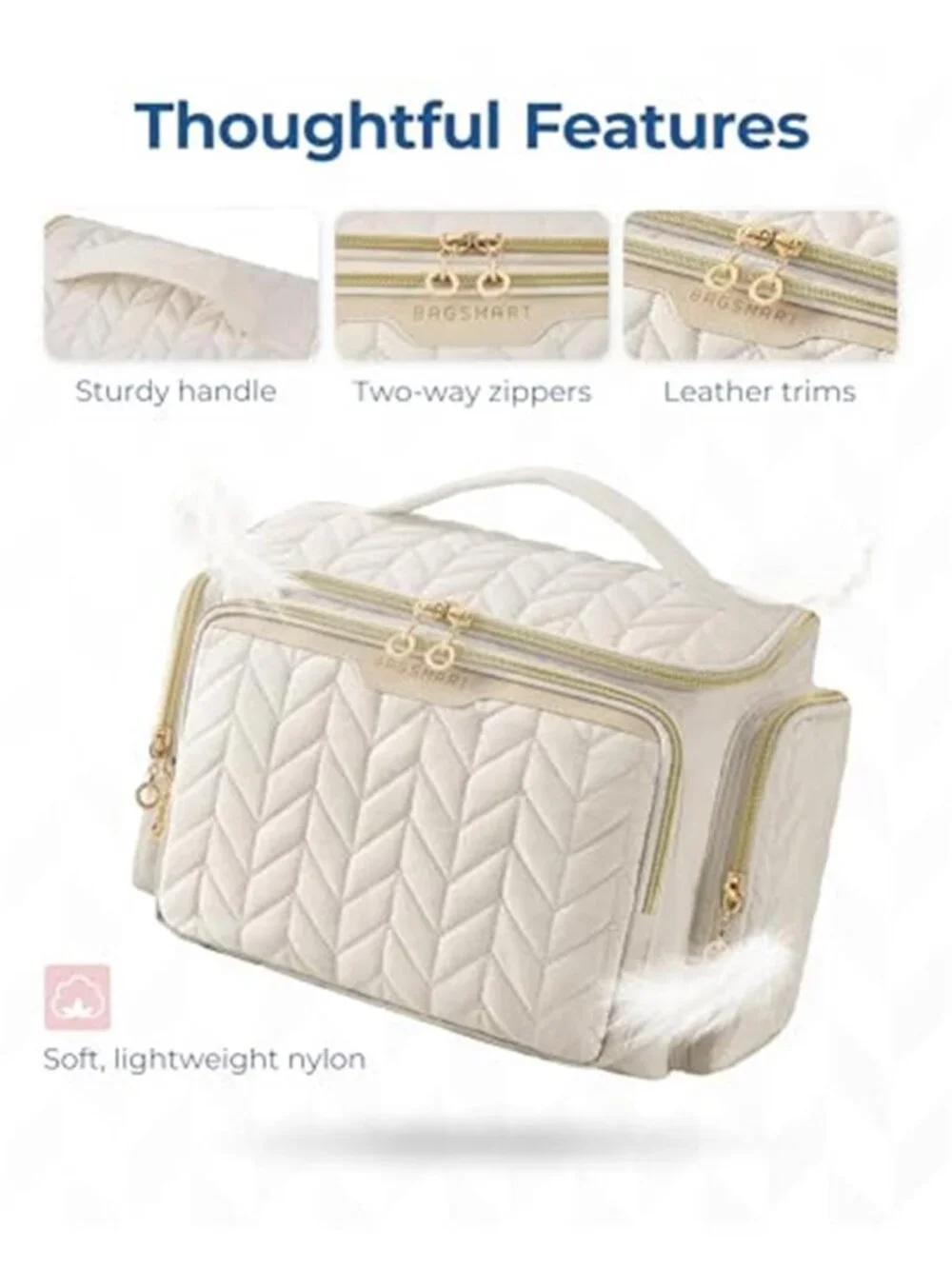 Travel Toiletry Bag, Large Wide-open Travel Bag for Toiletries, Makeup Cosmetic